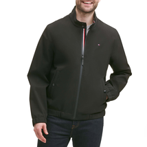 Tommy Hilfiger Men&#39;s Bomber Jacket Water and Wind Resistant Blue Black C... - $46.24