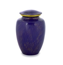 Small/Keepsake 3 Cubic Inches Purple &amp; Gold Funeral Cremation Urn for Ashes - £55.07 GBP