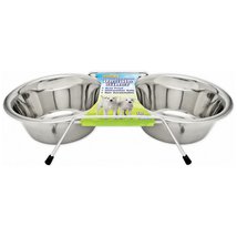 westminster pet products 19432 Qt, Stainless Steel Double Diner Raised P... - $22.41