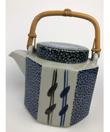 Takahashi San Francisco Hand Painted Bamboo Handle Teapot Mid Century 19... - $34.99