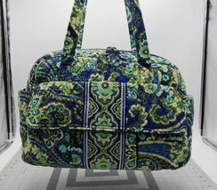 Vera Bradley Baby Diaper Bag Rhythm &amp; Blues Lined Shoulder Travel Tote Paisley - £48.24 GBP