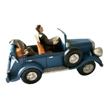 Vintage Car Paperweight 90s Roadster Resin Man Cave Military Figure 40s Style - £14.27 GBP