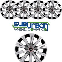 2014-2017 Fiat Style # 530-16SC-500 16&quot; Two Tone Hubcaps Wheel Covers NEW SET/4 - £98.75 GBP