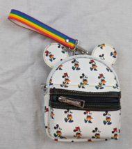 Disney Parks Loungefly Mickey Minnie Mouse Rainbow Pride Mini Backpack Wristlet - £31.57 GBP