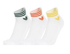 adidas Trefoil Ankle Socks 3 Pairs Unisex Sportswear Socks Lifestyle NWT IU2664 - £26.54 GBP
