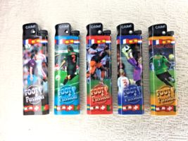 NEW 40ct DISPLAY FULL SIZE CRICKET LIGHTERS  DISPOSABLE SOCCER SERIES - $45.49