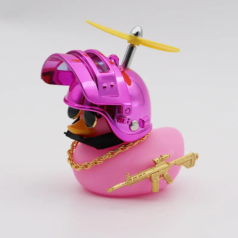 Rubber Duck Toy Bike Car Ornaments Yellow Black Pink Duck Car Dashboard - £11.00 GBP+