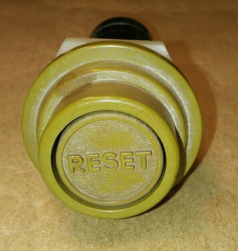 1-1/2&quot; Momentary RESET Push Button 2-7/16&quot; Shaft w/ Plastic Hex Screw Nu... - $29.02