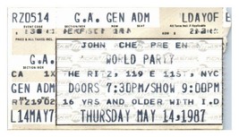 World Party Concert Ticket Stub May 14 1987 New York City The Ritz - £19.46 GBP