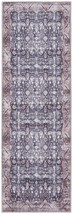 6&#39; Blue and Ivory Oriental Power Loom Distressed Washable Non Skid Runner Rug - $77.17