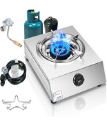 Propane Stove With Single Burner, 12000 Btu Dual Fuel Burner, Auto-Ignition - $70.97