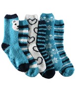 Tipi Toe Women&#39;s 3-Pairs Cozy Microfiber Anti-Skid Soft Orange White Col... - $10.77