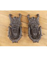 2 Cast Iron Gargoyle Door Knocker Griffin Greek Rustic Brown Victorian R... - $46.23 CAD