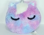 Love2Design Rainbow Pastel Cat Unicorn Soft Glitter Horn Pillow 13&quot; Purp... - £17.99 GBP