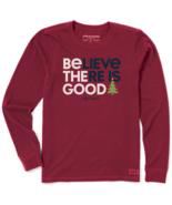 Life Is Good T-Shirt Long Sleeve Women&#39;s Crusher Tee Be The Good Tree Ne... - £25.41 GBP