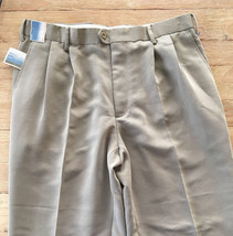 Breakwater Taupe Cuffed Dress Trouser Pants Slacks Double Pleated NEW 36... - £22.75 GBP