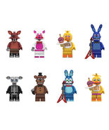 8Pc Five Nights at Freddy&#39;s Minifigure Funtime Foxy Chica Endo Bonnie Mi... - $23.69