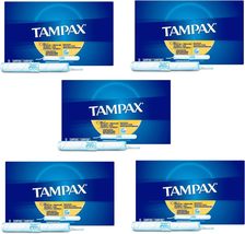 Tampax Tampons Regular Absorbency - 10 ct, Pack of 5 - £12.90 GBP