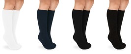 Jefferies Socks Womens Cotton Seamless Long Knee High Socks 4 Pair Pack - £13.58 GBP
