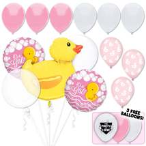 It&#39;s A Girl Ducky Deluxe Balloon Bouquet - 17 pc Bouquet Kit - £23.48 GBP