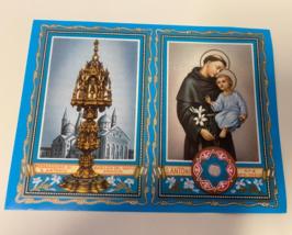 Saint Anthony of Padua Prayer Card Folder with 3rd Class Relic, New from Italy - £11.86 GBP