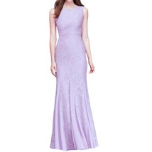 NEW Lilac Purple Sleeveless Lace Godet Gown Size 6 - £58.11 GBP