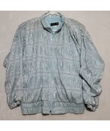 Pat-P Women’s jacket Sz L silver Mint Green Metallic - $44.87