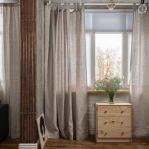 Cotton Tab Top Curtain 2 Panel with Blackout Boho Curtains Window Custom Curtain - £29.77 GBP+