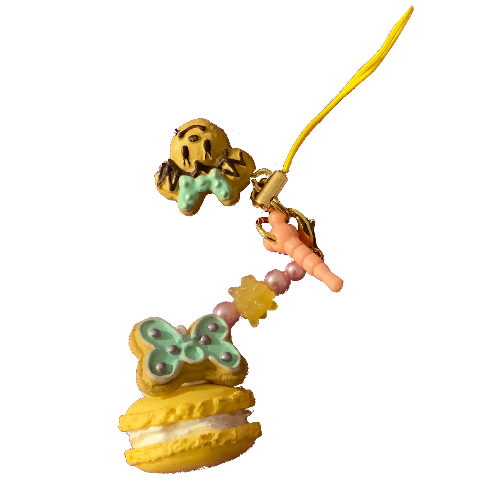 Primary image for Disney Store Japan Minnie Mouse Yellow Macaron Phone Plug Charm