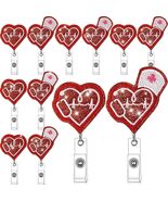 Skyygemm 12 Pcs Nurse Badge Reels Felt Heart Red Retractable Alligator Clip - $190.65 MXN Skyygemm 12 Pcs Nurse Badge Reels Felt Heart Red Retractable Alligator Clip - $190.65 MXN