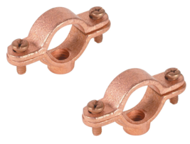 Warwick Hanger 2100-4 1&#39;&#39; Split Ring Hanger, Malleable Iron Copper Plate... - $0.99