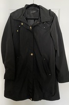 Via Spiga Hooded Light Weight Raincoat Windbreaker Black Medium - £31.87 GBP