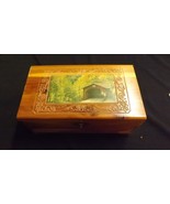 Vintage 1940&#39;s 50&#39;s Dovetailed Pine Jewelry Letter Trinket Box - $43.28