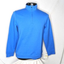 Men&#39;s Sweater Club Room Soft Fleece 1/4 Zip Blue Medium - £18.03 GBP