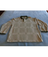 Bugle Boy Company Plaid Men’s Green &amp; Black Quarter Sleeved Shirt (#3241) - £14.14 GBP