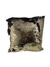 Tracee Ellis Ross Throw Pillow Gold Black Sequin Reversible Glitter Mermaid New - £23.09 GBP