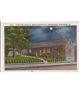 NIght Time Scene Of George Washington&#39;s Headquarters Linen Postcard - £3.73 GBP