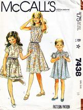 Vintage 1981 Girl&#39;s DRESS McCall&#39;s Pattern 7438-m Size 10 - UNCUT - £9.55 GBP