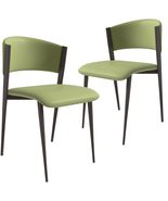 LeisureMod Modern Dining Chairs, Upholstered Leather Kitchen Room Chairs... - $6,104.62 MXN