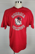 Vintage Bike Georgia Bulldogs T-Shirt Tee Red Single Stitch 50/50 USA XL - $49.50