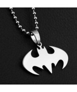 BATMAN NECKLACE Stainless Steel Pendant and Chain Comic Super Hero High ... - €6,00 EUR
