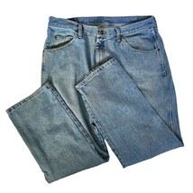 Wrangler Mens Jeans Size 36X 29 Blue Denim 100% Cotton Regular Fit Straight Leg - £12.95 GBP