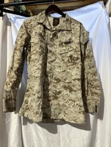 US Marine Corps USMC Desert MARPAT Digital Camo Jacket Sm Long NAMED - £19.54 GBP