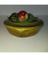 Maurice California Pottery Lidded Bowl Dish AP504 Apple USA EUC - $31.79
