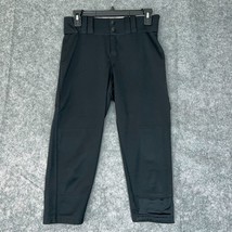 Under Armour Mens Football Pants Medium Black White Snap Button 3/4 Length A18 ^ - £14.65 GBP