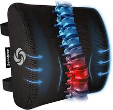 Portable Black Mesh Lumbar Support Pillow - Comfort for Home, Car, or Of... - $54.40