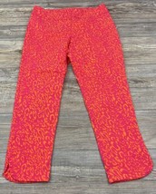 Soft Surroundings Ankle Pants Pink Orange Pull-On Tummy Control Petite L... - $24.75