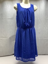 Elle Royal Blue Pleated Sleeveless Dress Women&#39;s Size 10 KG - £15.92 GBP
