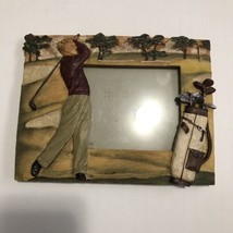 3D Golf Embossed Picture Frame With Golfer On Green Golf Bah Trees - £11.16 GBP