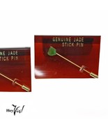 Vintage 2 Genuine Jade Stick Pins Taiwan ROC Label Star and Heart Shape ... - £10.97 GBP
